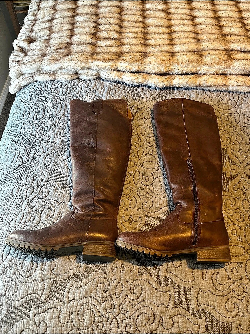 Target Brown Leather Tall Boots